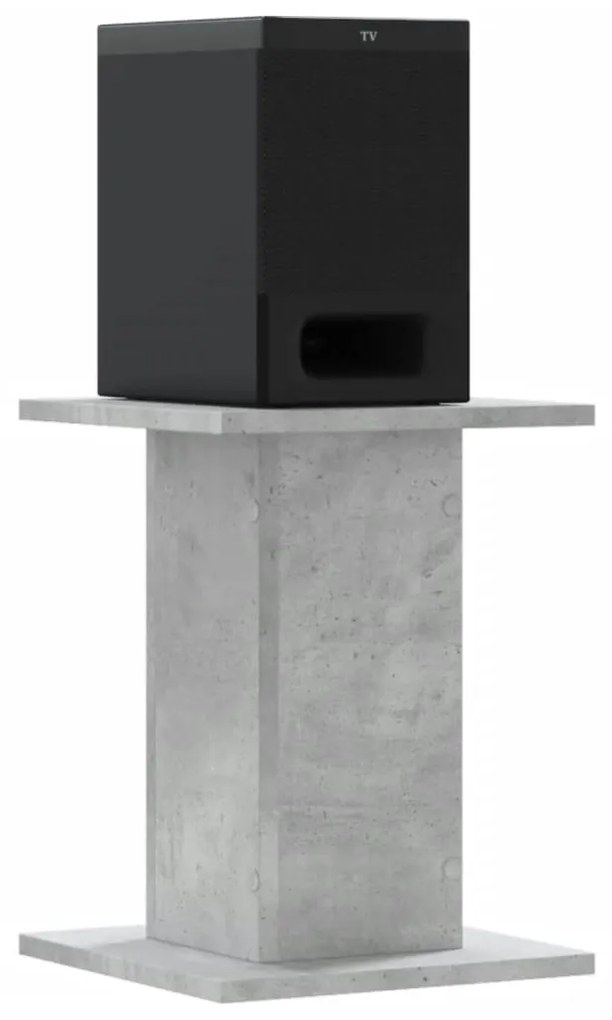 Suportes de colunas 2 pcs derivados de madeira cinzento cimento