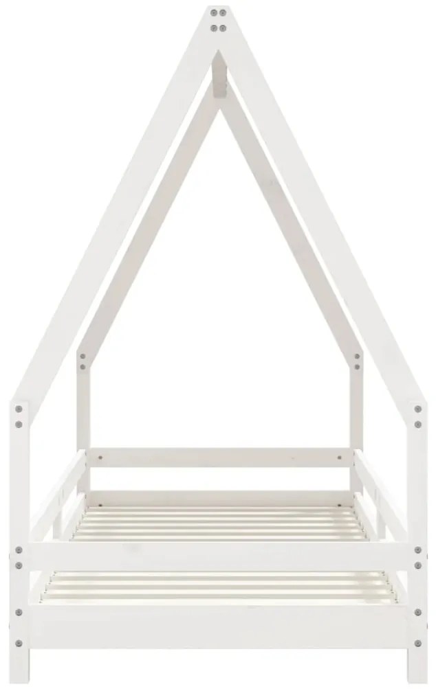 Estrutura de cama infantil 90x200 cm pinho maciço branco
