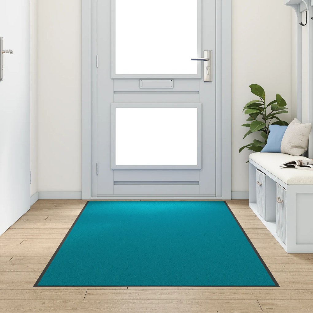 Capacho VidaXL Lavável Ciano 120x300 cm