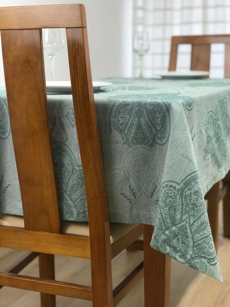 Toalha de mesa Algodão Verde Chá Flores