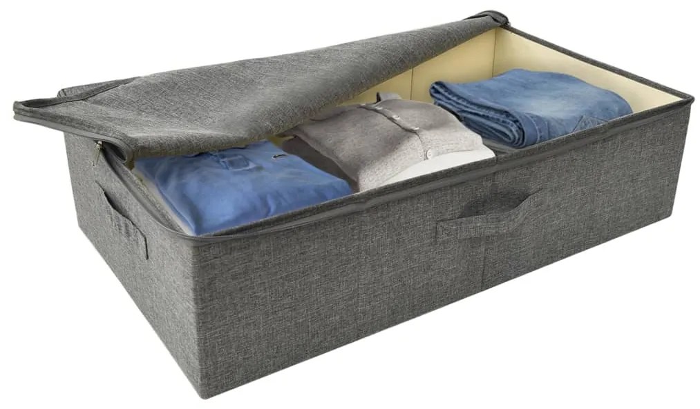 Caixas de arrumação 2 pcs tecido 70x40x18 cm antracite