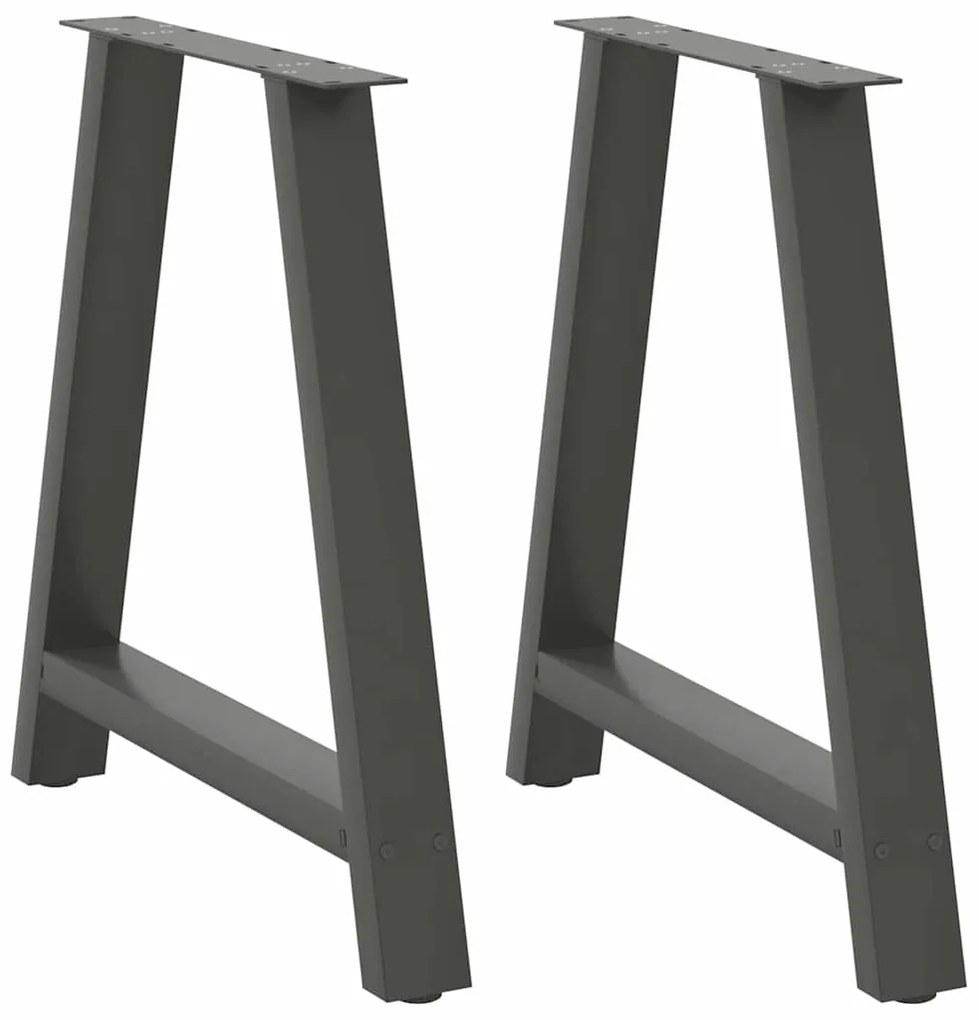 Pés para mesa de jantar em formato A, 2 peças, antracite, 80x (72-73)