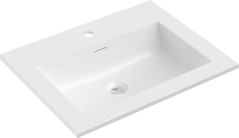 Mexen Otis lavatório embutido no tampo 61 x 46,5 cm, branco brilhante - 25186000