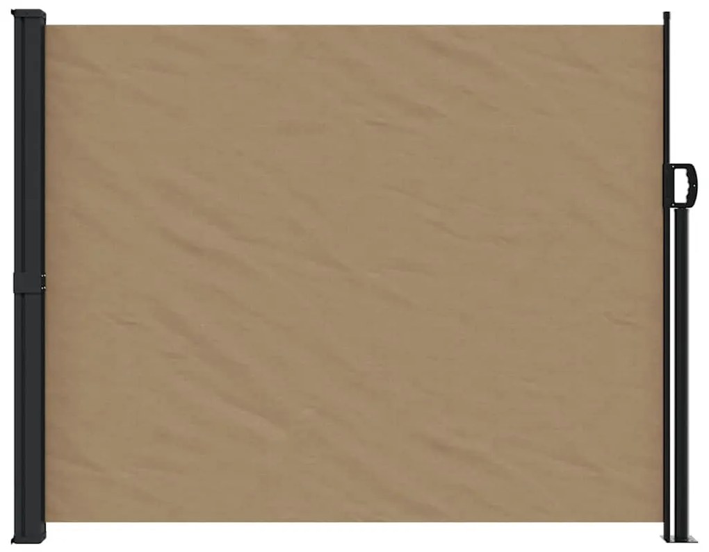 Toldo lateral retrátil 160x600 cm cinzento-acastanhado