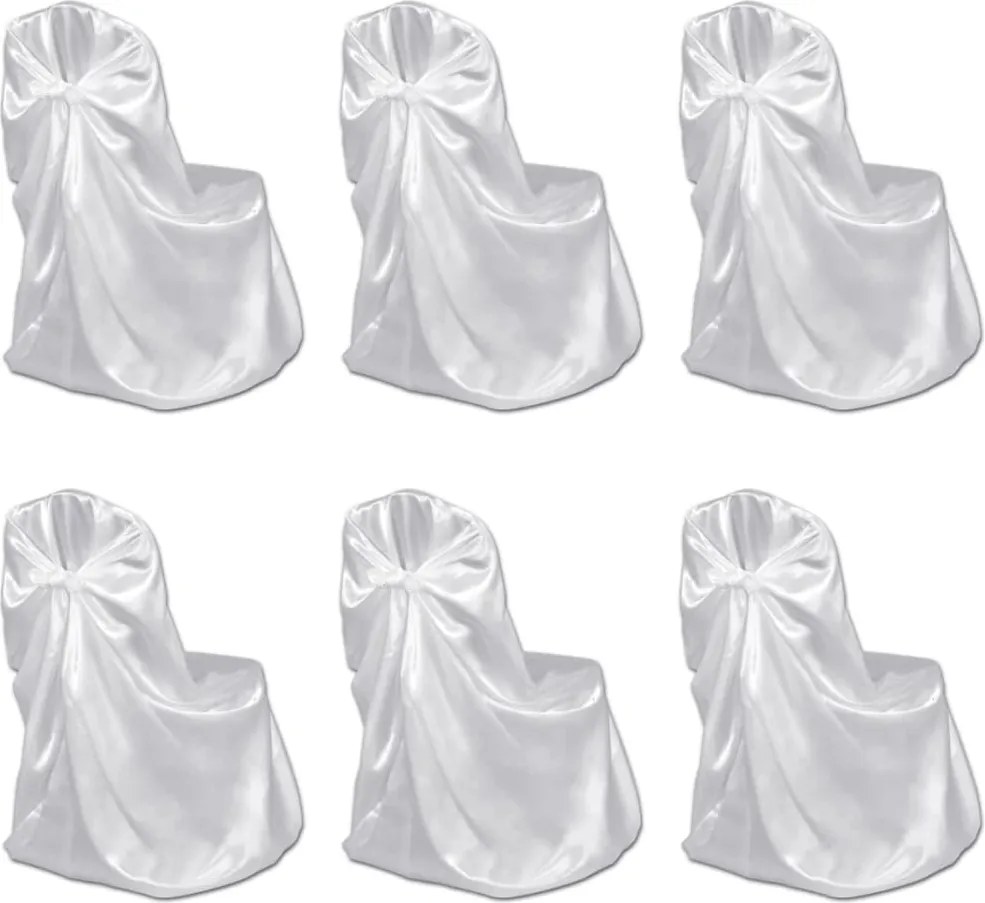 Capa de cadeira para casamento, banquete, em branco, 6 peças