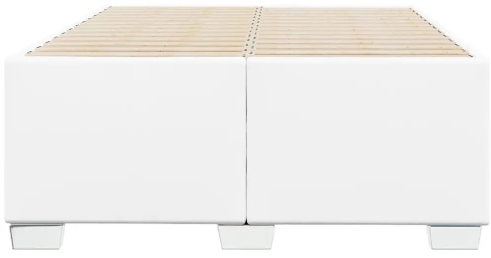 Estrutura de cama sem colchão 120x190cm couro do falso branco