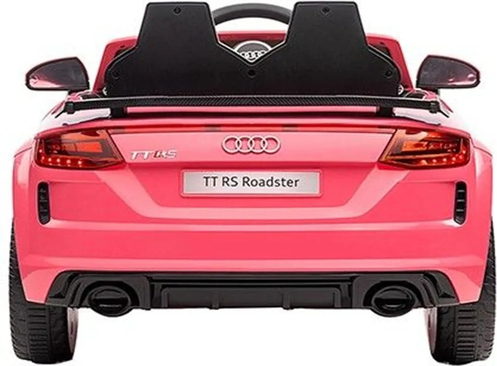 Carro elétrico para crianças 12V Audi TT RS pneus de borracha maciça, banco em pele sintética Rosa