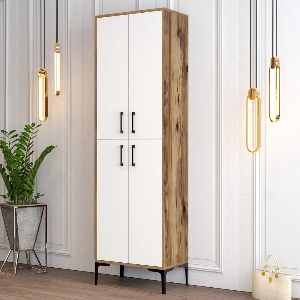 Sapateira Berlin – Nogueira e Branco – 60 cm x 200 cm x 35 cm