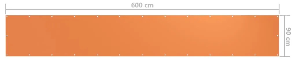 Tela de varanda 90x600 cm tecido Oxford laranja