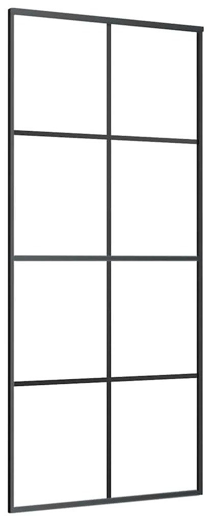 Porta deslizante c/ conj. ferragens 90x205cm vidro ESG/alumínio