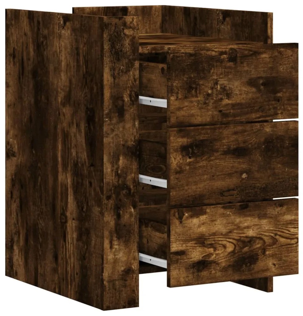 Mesa cabeceira 45x50x65 cm derivados de madeira carvalho fumado