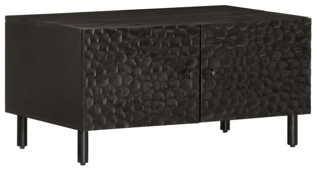 Mesa de centro 80x50x40 cm madeira de mangueira maciça preto