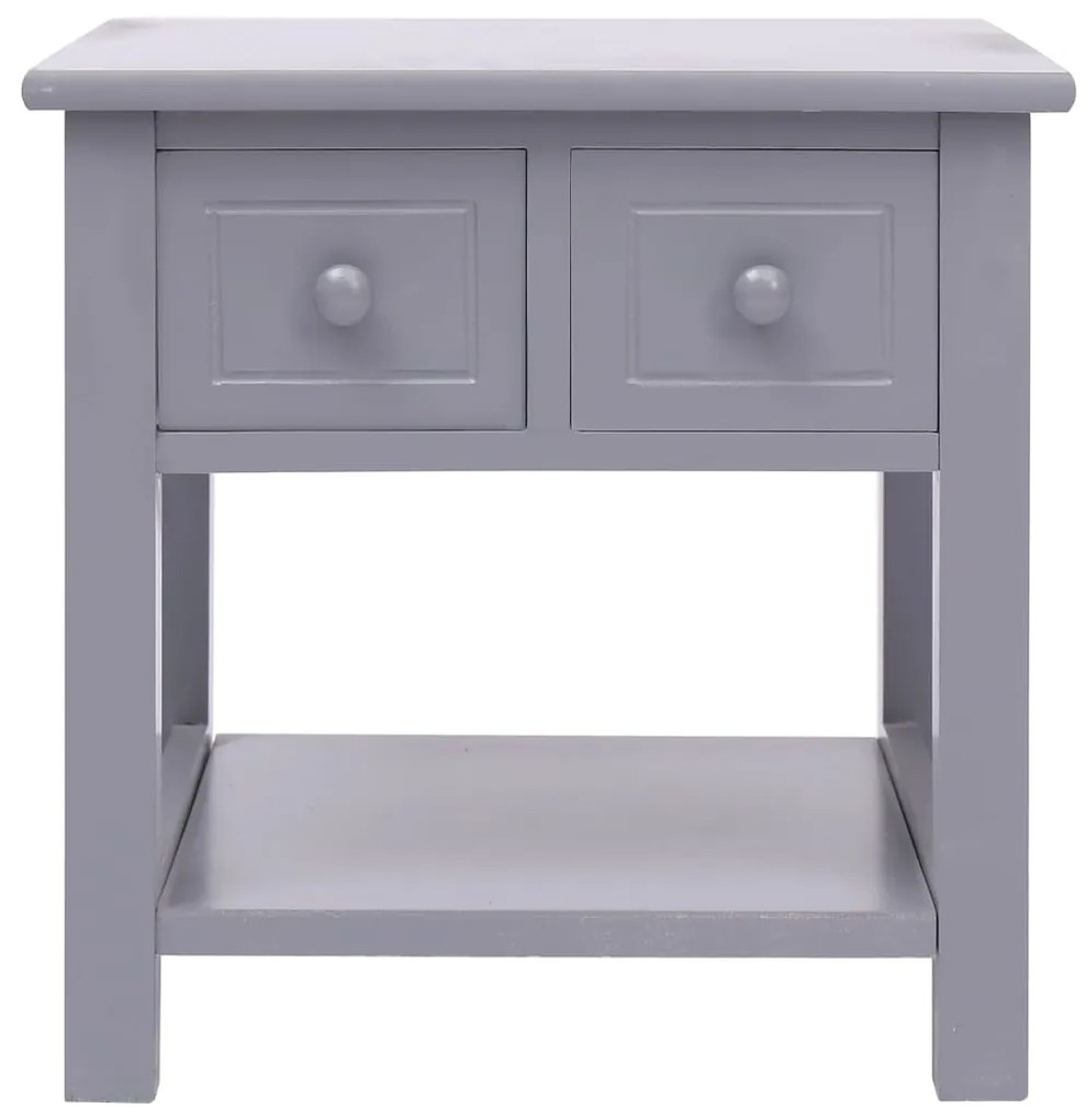 Mesa de apoio 40x40x40 cm madeira de paulownia cinzento