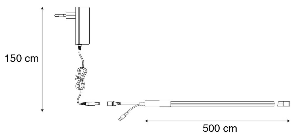 Fita LED regulável 5 metros RGBW 20W 1600LM 3000K Design