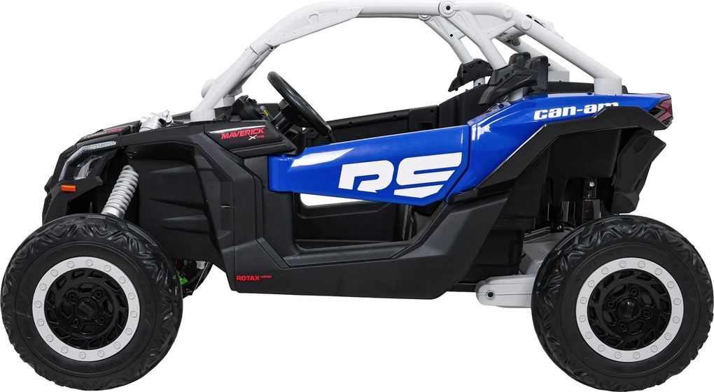 Buggy elétrico para Crianças 24V, 4x4 Maverick Turbo RR Buggy, Rodas de EVA, Banco de couro sintetico Azul - Cinzento