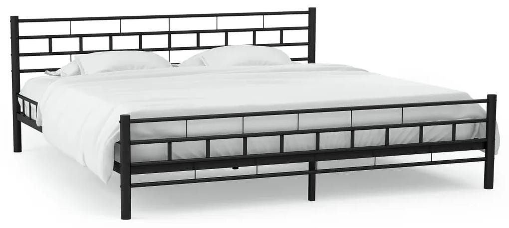 Estrutura de cama em metal preto 180x200 cm