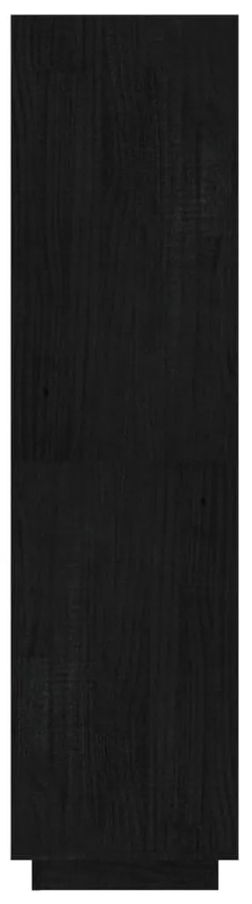 Estante/divisória 60x35x135 cm madeira de pinho maciça preto