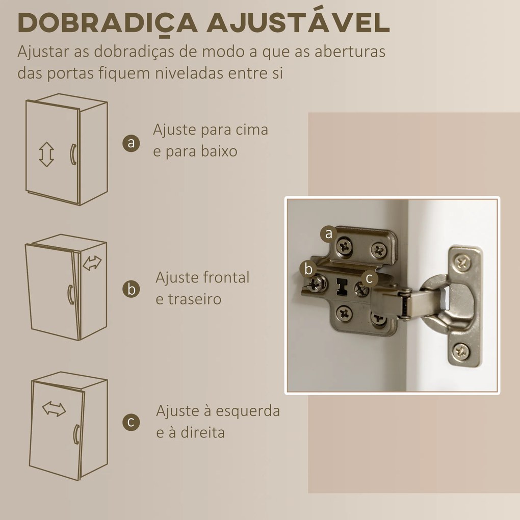 Armário de Arrumação Alto com 5 Portas Prateleiras Ajustáveis para Micro-Ondas 100x40x180 cm Branco e Madeira