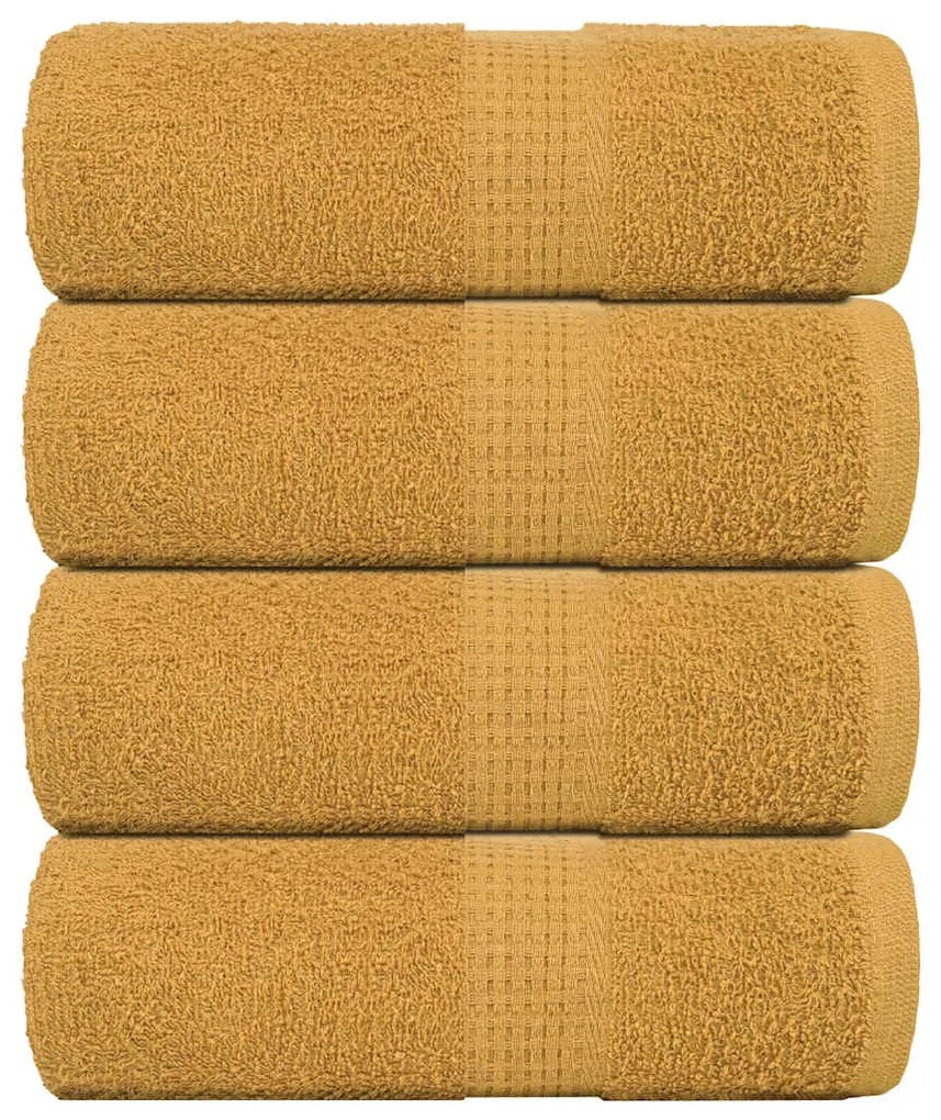 Toalhas de mãos 4 pcs 30x30 cm 360 g/m2 100% algodão ouro