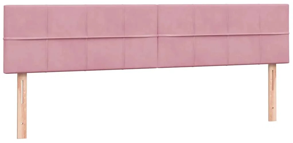 Cama com molas/colchão rosa 180x220 cm veludo