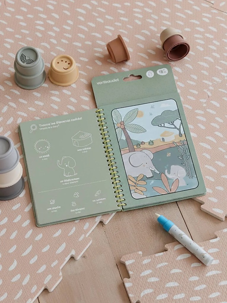 Livro de colorir mágico com água multicolor