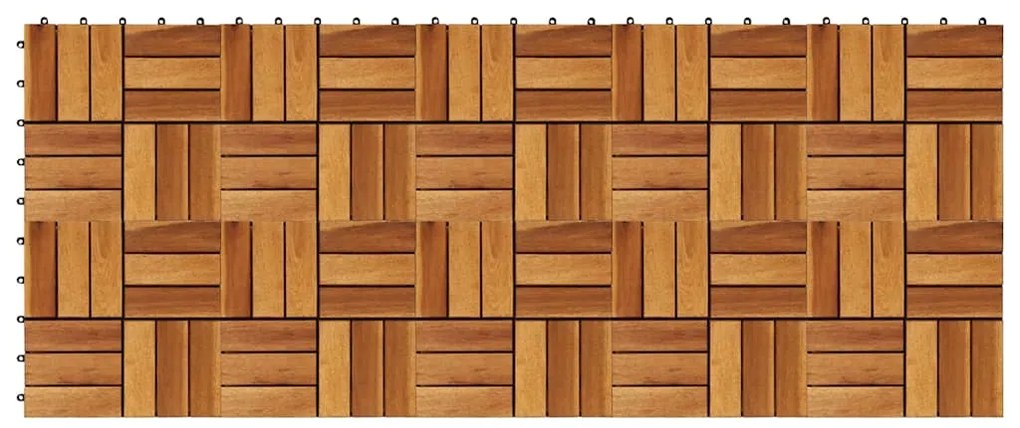 10 pcs ladrilhos em acácia 30x30 cm