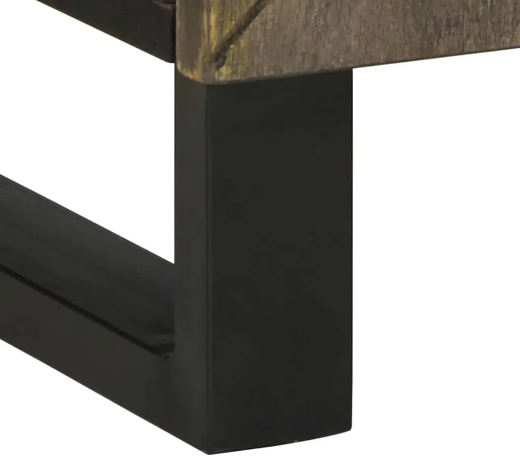 Armário para lavatório 62x33x58 cm madeira maciça manga preto