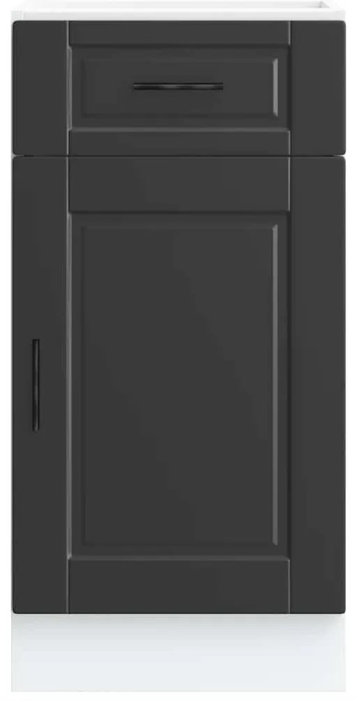 Armário base de cozinha Porto derivados de madeira preto