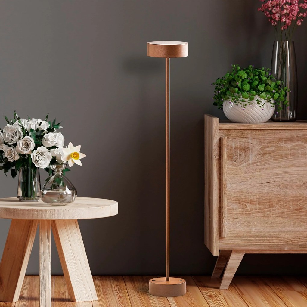 Candeeiro de Pé Keyf – Cobre – Diâmetro 16 cm Altura 111 cm