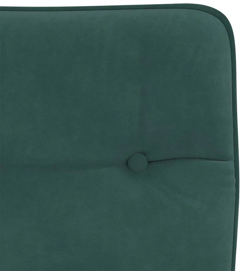 Cadeiras de jantar 4 pcs veludo verde-escuro