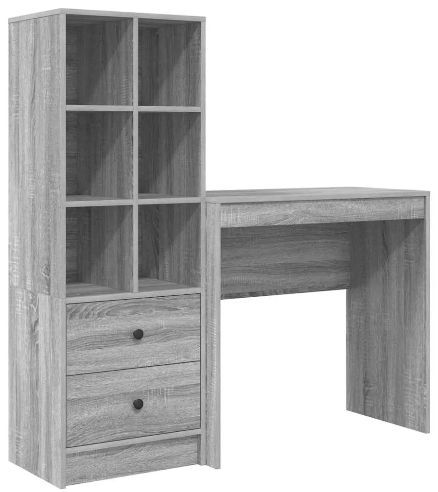 Mesa com Armazenamento Cinza Sonoma Madeira Engenharia