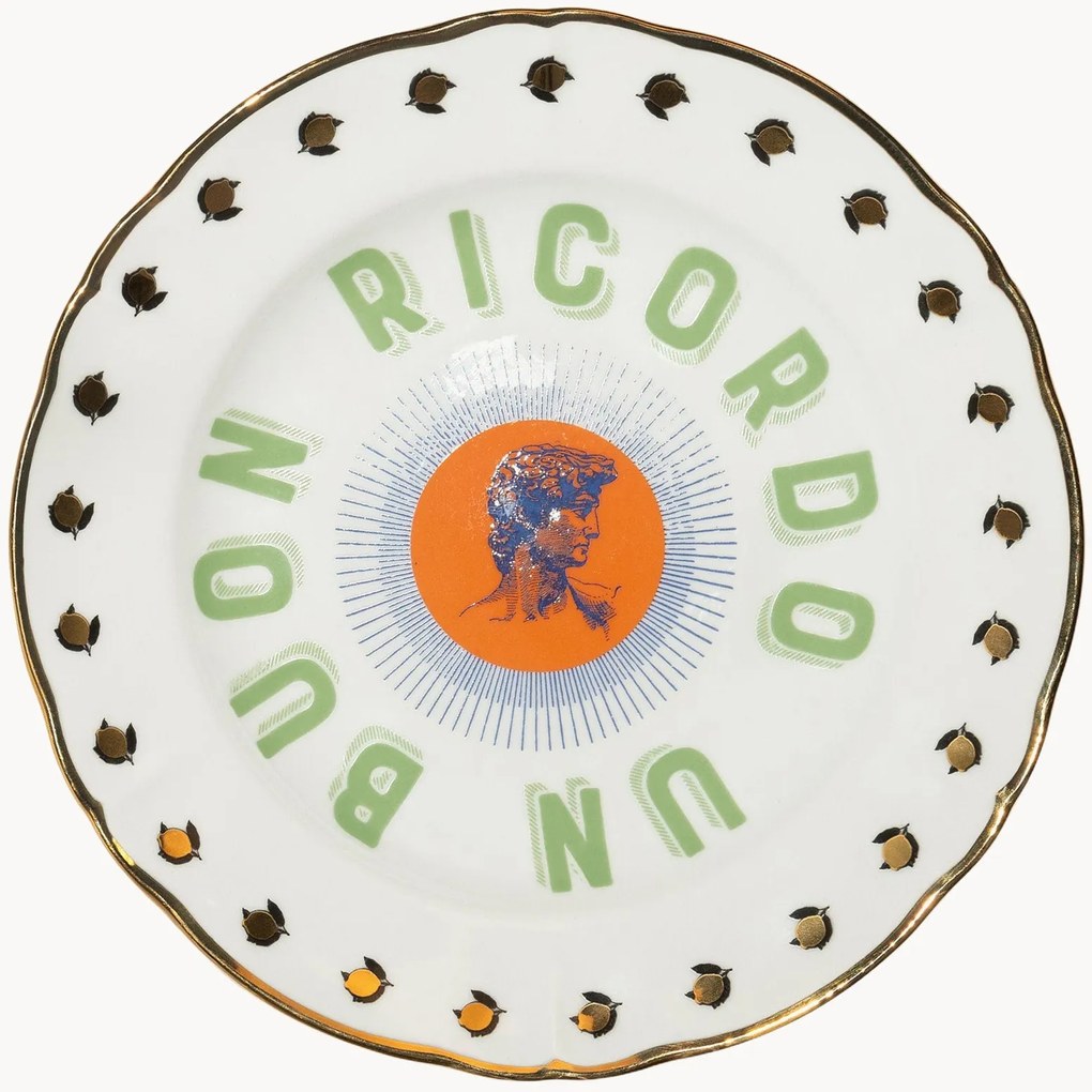 Prato de pequeno-almoço em porcelana David
