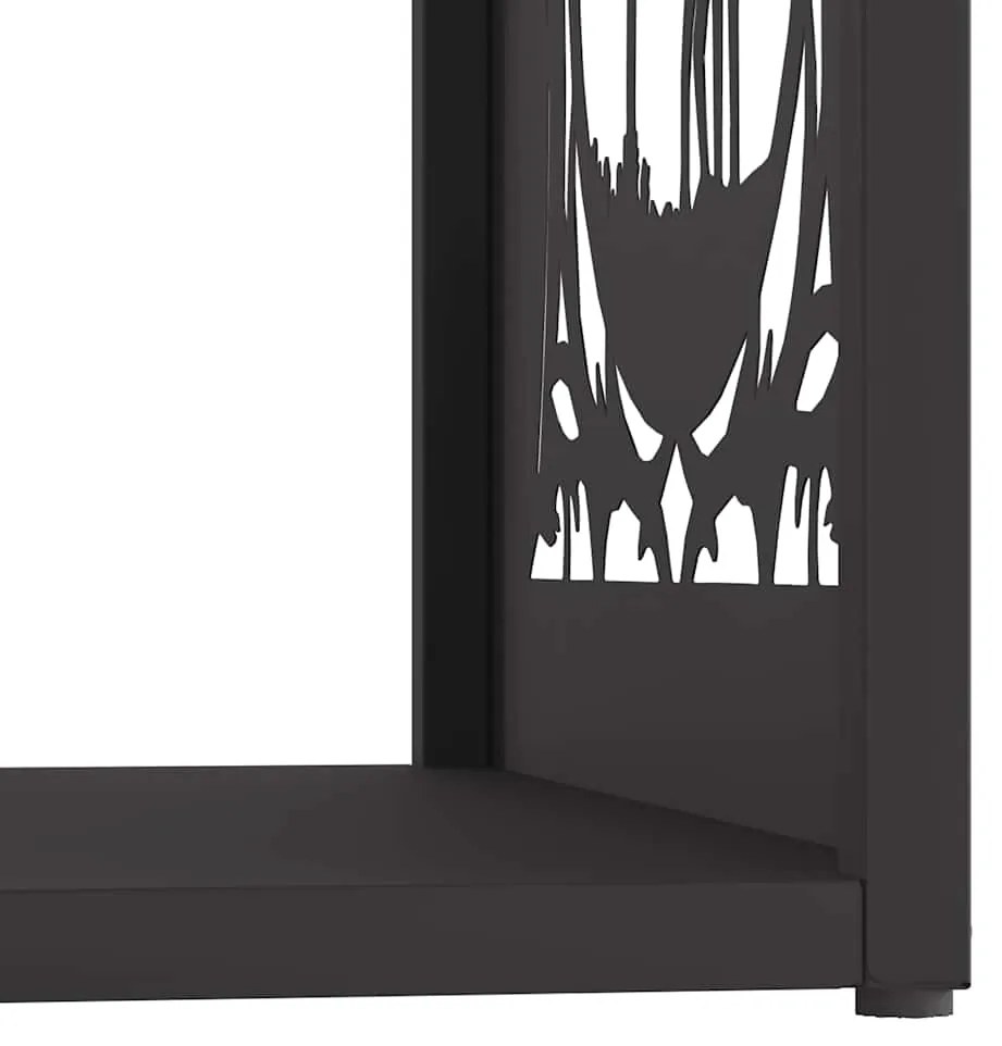 Suporte para lenha 40x40x40 cm aço laminado a frio preto