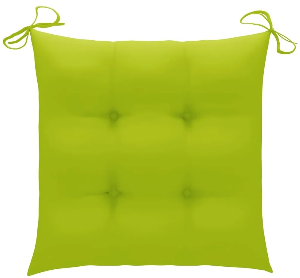 Cadeiras de jardim c/ almofadões 4 pcs madeira de teca maciça
