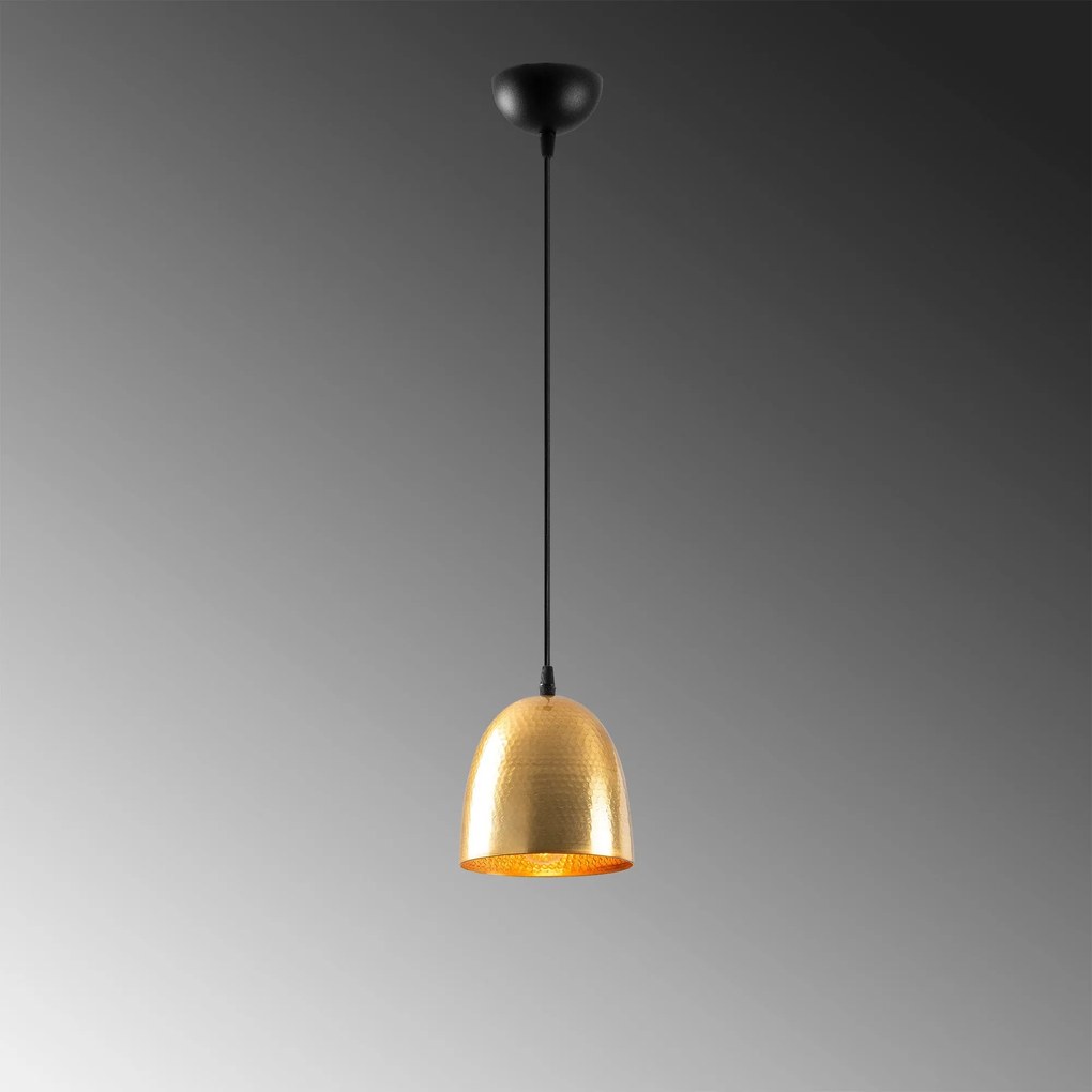 Candeeiro Suspenso Tattoo – Dourado – 16 x 16 cm