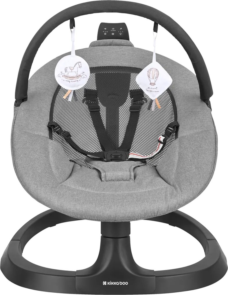 Cadeira Balanço elétrica para bebés Zazu Cinza