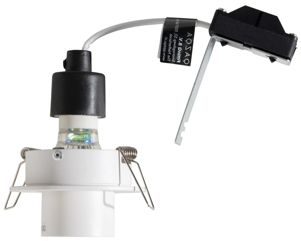 Conjunto de 6 focos embutidos brancos GU10 35mm redondos inclináveis - Installa