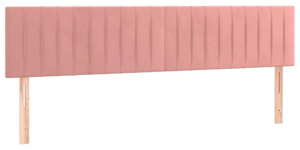 Cama com molas/colchão 180x200 cm veludo rosa