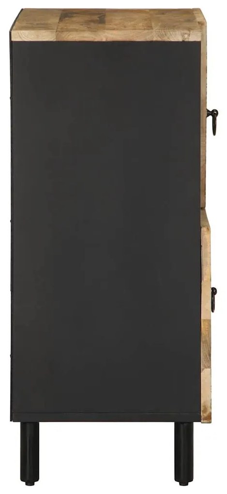 Aparador 80x33,5x75 cm madeira de mangueira áspera maciça