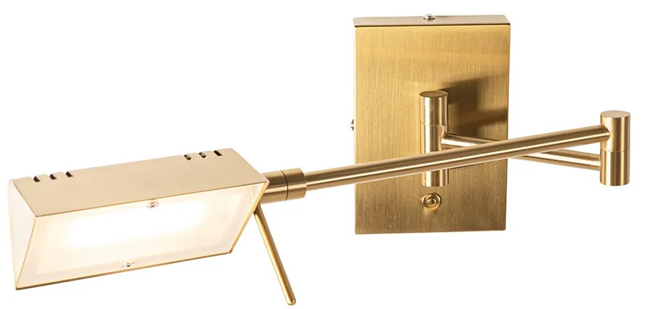 Candeeiro de parede design latão com LED regulável - Notia Design