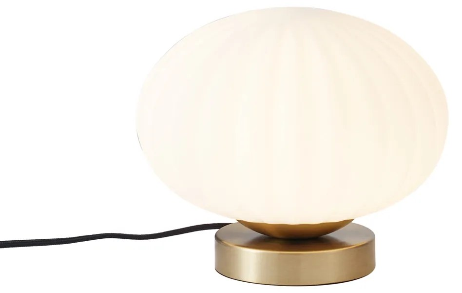 Candeeiro de Mesa Design Latão com Vidro Opal - Mochi Design