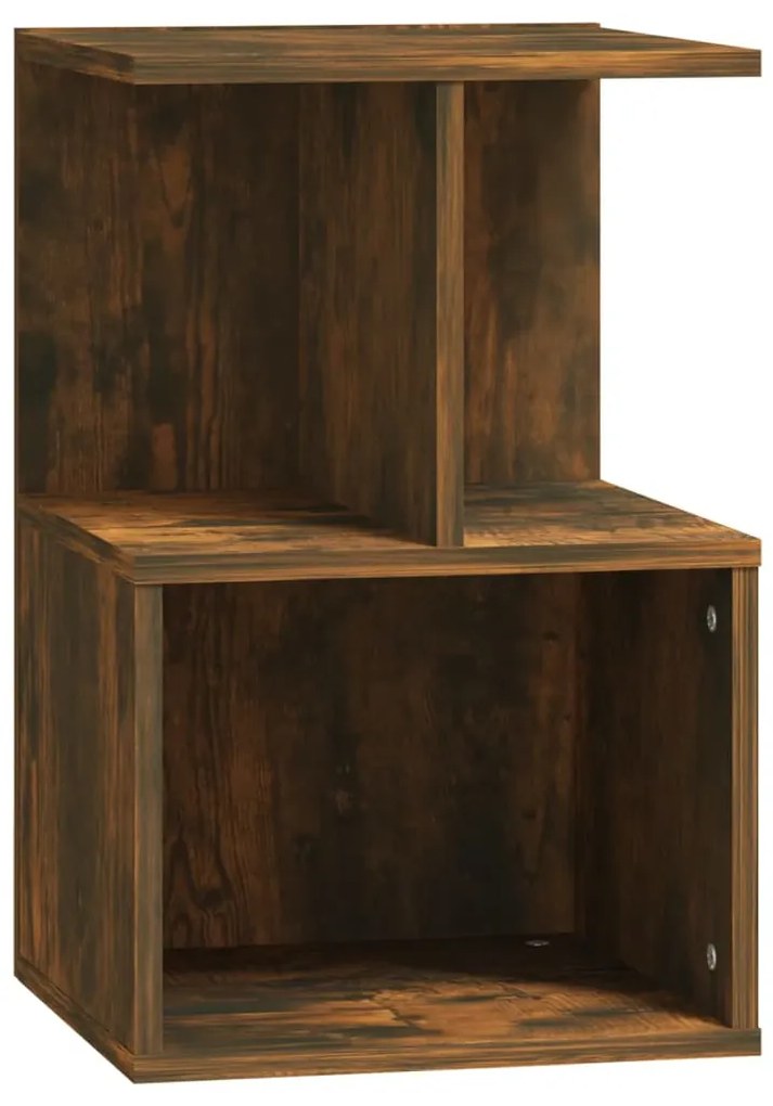 Mesa cabeceira 2pcs 35x35x55cm derivado madeira carvalho fumado