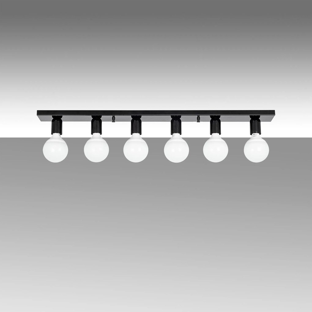 Candeeiro de Teto Mirro – Preto/Branco – 91 x 10 x 10 cm