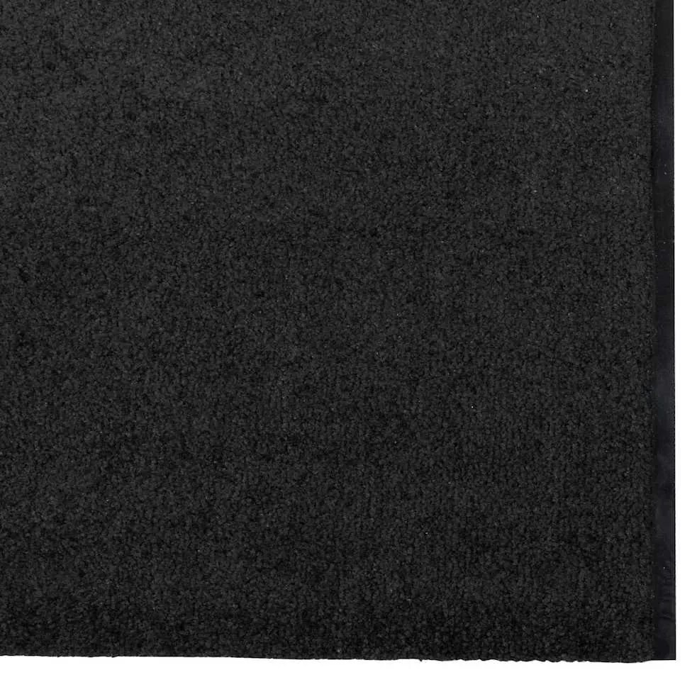 Tapete de Entrada Lavável Preto 120x400 cm