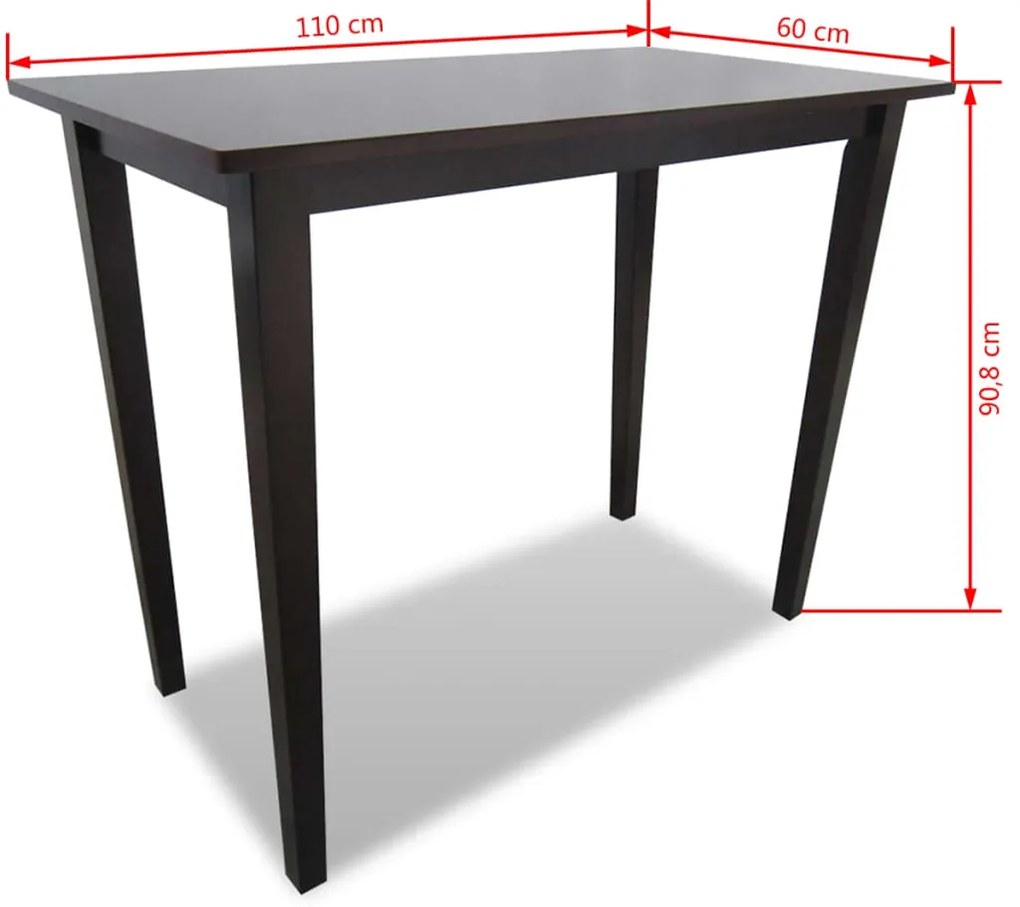 Mesa de bar em madeira castanha