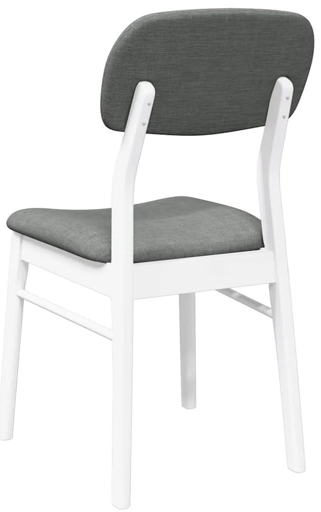 Cadeiras de jantar com almofadões 2 pcs madeira maciça branco