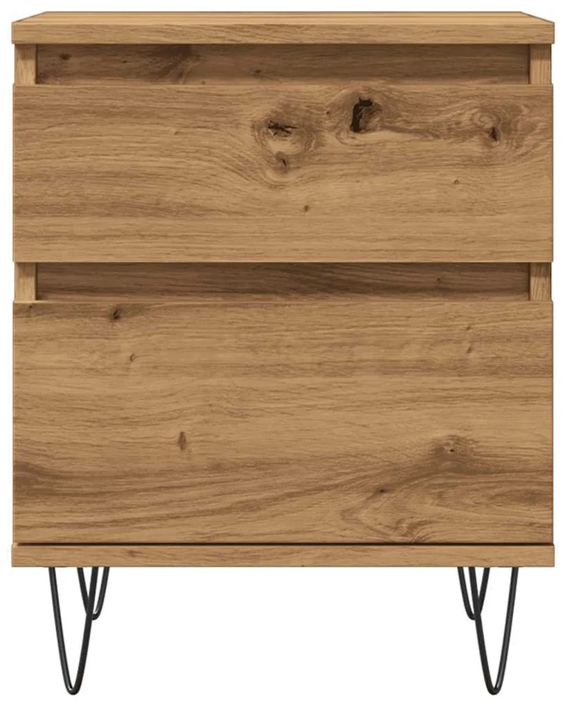 Mesa cabeceira 40x35x50 cm derivados madeira carvalho artisiano