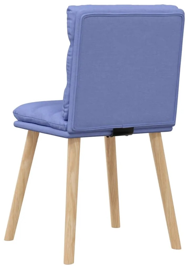 Cadeiras de jantar 4 pcs Jeans Tecido Azul