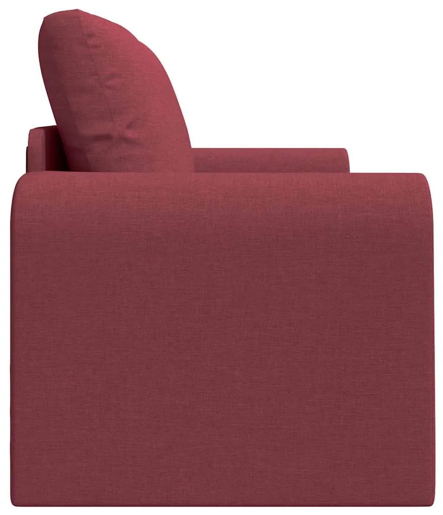 Sofá Cama de Chão 2-em-1 Vermelho Vinho 148x71x83 cm Tecido