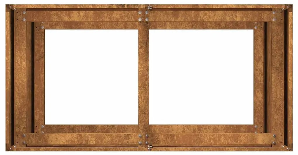 Floreira enferrujada 80x40x80 cm aço resistente